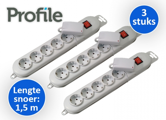 Deal Donkey - 3 Profile Tafelcontactdozen Met 6 Stopcontacten Deal Donkey - 3 Profile Tafelcontactdozen Met 6 Stopcontacten