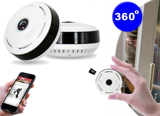 Deal Donkey - 360° Fisheye Ip-Camera - Monitor Je Hele Huis Met ééN Camera Deal Donkey - 360° Fisheye Ip-Camera - Monitor Je Hele Huis Met ééN Camera