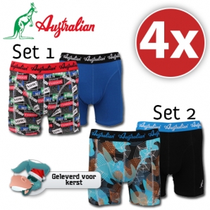 Deal Donkey - 4 Comfortabele Australian Herenboxers Deal Donkey - 4 Comfortabele Australian Herenboxers