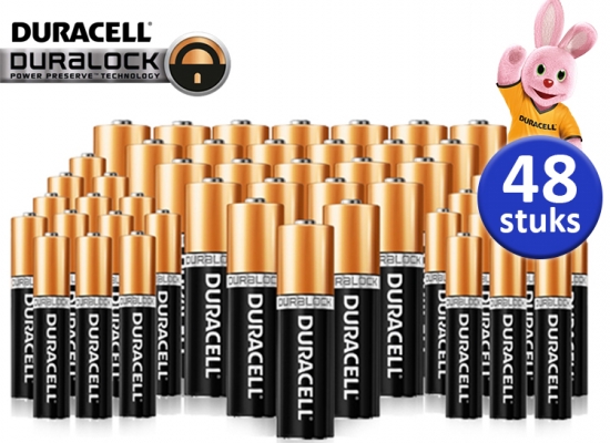 Deal Donkey - 48 Duracell Duralock Batterijen Deal Donkey - 48 Duracell Duralock Batterijen