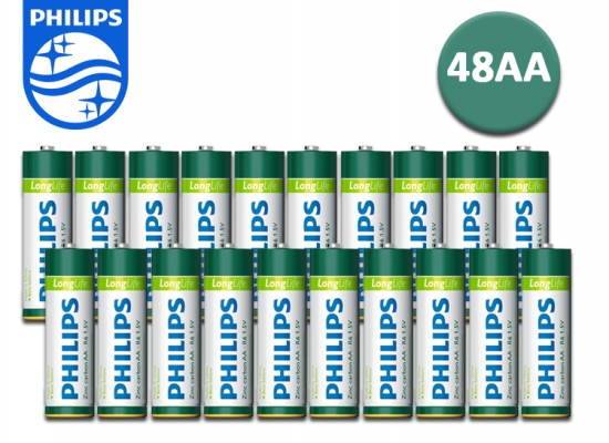Deal Donkey - 48 Philips Longlife Aa Batterijen Deal Donkey - 48 Philips Longlife Aa Batterijen