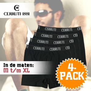 Deal Donkey - 4-Pack Zwarte Cerruti 1881 Boxers