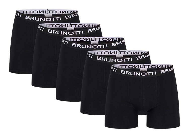 Deal Donkey - 5 Pack Brunotti Boxershorts - Heren Boxers - Zwart