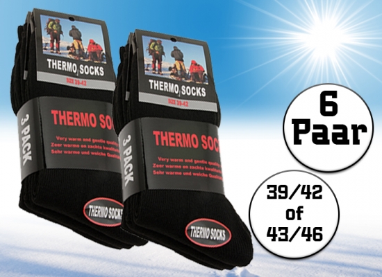 Deal Donkey - 6 Paar Zwarte Thermosokken Deal Donkey - 6 Paar Zwarte Thermosokken