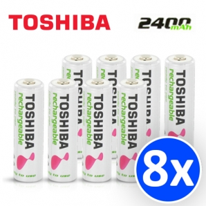Deal Donkey - 8 Oplaadbare Toshiba Aa Batterijen 2400Mah Deal Donkey - 8 Oplaadbare Toshiba Aa Batterijen 2400Mah