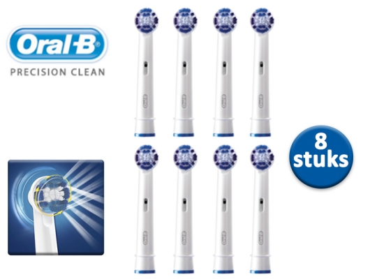 Deal Donkey - 8 Originele Oral-B Precision Clean Opzetborstels Deal Donkey - 8 Originele Oral-B Precision Clean Opzetborstels