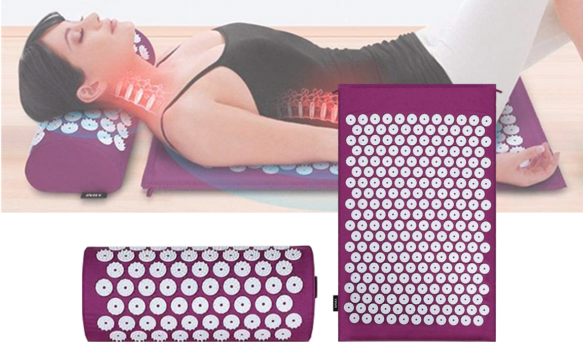 Deal Donkey - Acupressuur Mat Paars - Inclusief Kussen - Spijkermat Deal Donkey - Acupressuur Mat Paars - Inclusief Kussen - Spijkermat