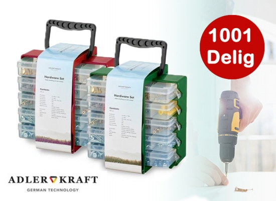 Deal Donkey - Adler Kraft 1001 Delige Gereedschap Organizer - Handige Opbergbox Vol Schroeven, Moeren, Spijkers En Veel Meer