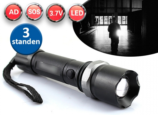 Deal Donkey - Aluminium Led Zaklamp - Spatwaterdicht - 1800 Lumen Deal Donkey - Aluminium Led Zaklamp - Spatwaterdicht - 1800 Lumen