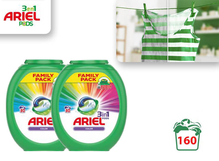 Deal Donkey - Ariel Pods - 160 Stuks - 160 Wasbeurten Deal Donkey - Ariel Pods - 160 Stuks - 160 Wasbeurten