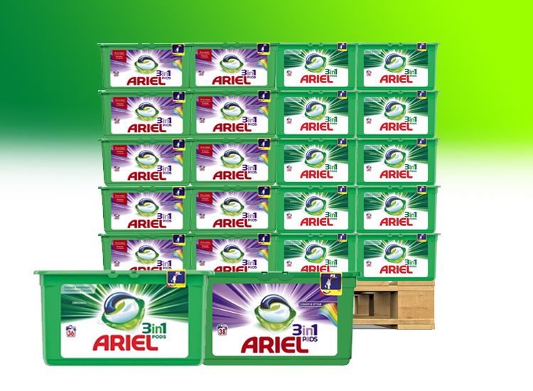 Deal Donkey - Ariel Pods 3-In-1 Kwartaalbox - Regular Of Original - 120 Pods