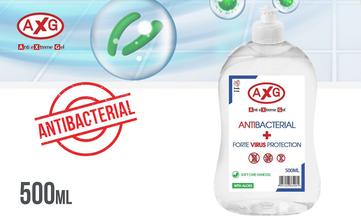 Deal Donkey - Axg Desinfecterende Anti-Bacteriële Handgel - 500 Ml