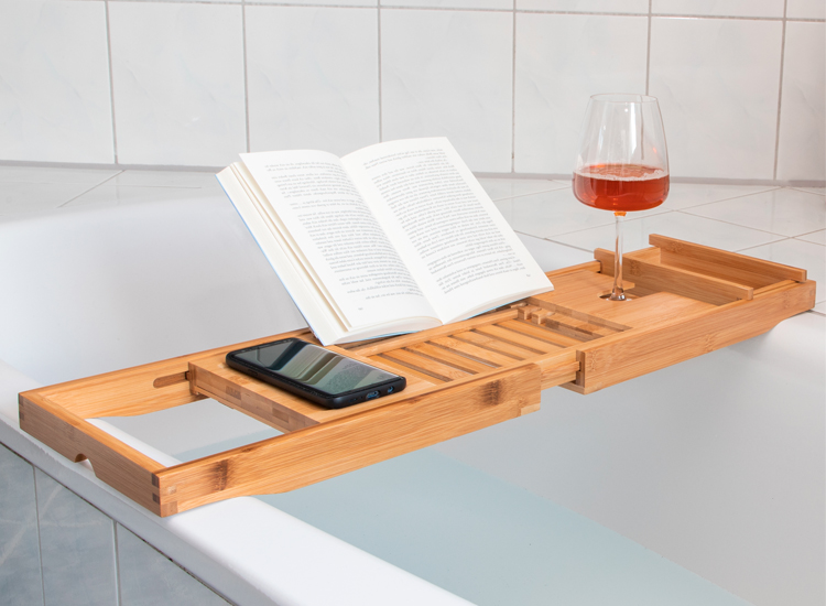 Deal Donkey - Bamboe Bad Caddy - 105 X 22 X 4 Cm Deal Donkey - Bamboe Bad Caddy - 105 X 22 X 4 Cm