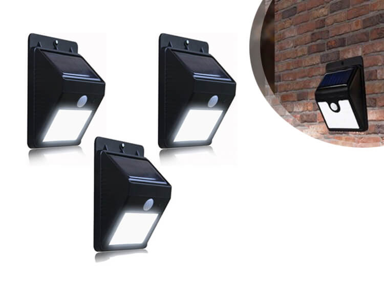 Deal Donkey - Bellson Solar Led Buitenlampjes Met Bewegingsmelder - 3 Stuks Deal Donkey - Bellson Solar Led Buitenlampjes Met Bewegingsmelder - 3 Stuks