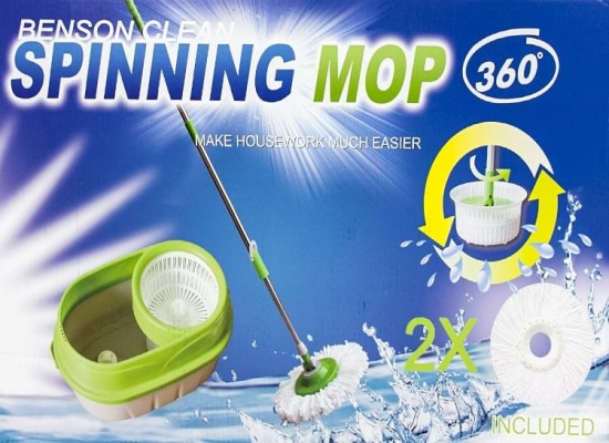 Deal Donkey - Benson Clean Magic Spinmop Met 2 Moppen Deal Donkey - Benson Clean Magic Spinmop Met 2 Moppen