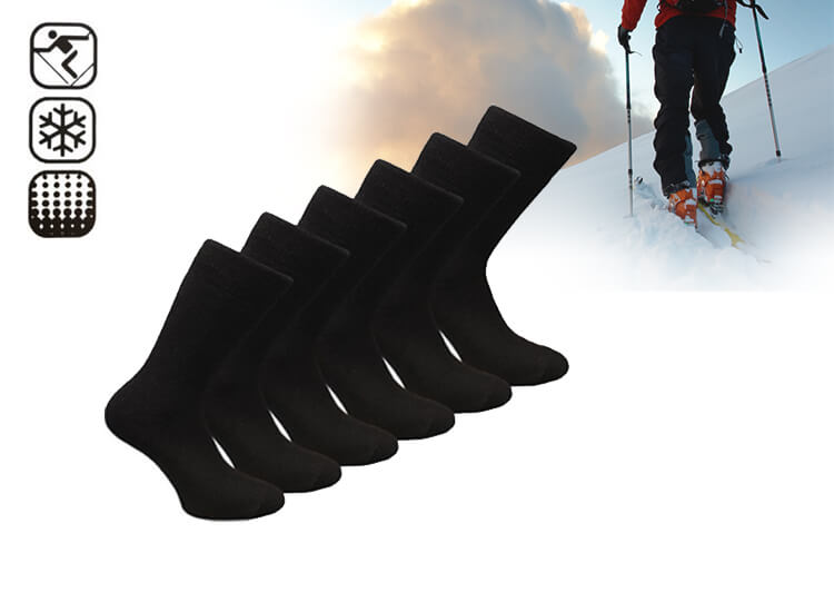 Deal Donkey - Benson Thermosokken - 6 Paar - Zwart Deal Donkey - Benson Thermosokken - 6 Paar - Zwart