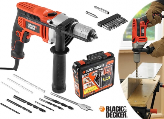 Deal Donkey - Black And Decker Klopboormachine Kr705ka40 - Voor Het Boren In Steen, Hout Of Metaal