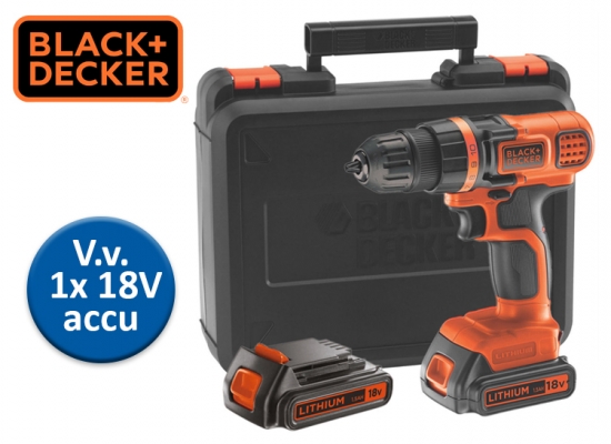 Deal Donkey - Black + Decker Egbl18b-Qw Accuboormachine - 18V