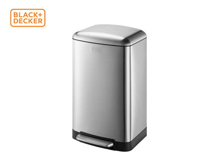 Deal Donkey - Black+Decker Pedaalemmer - 30L - Rvs - Soft Close - Losse Binnenemmer Deal Donkey - Black+Decker Pedaalemmer - 30L - Rvs - Soft Close - Losse Binnenemmer