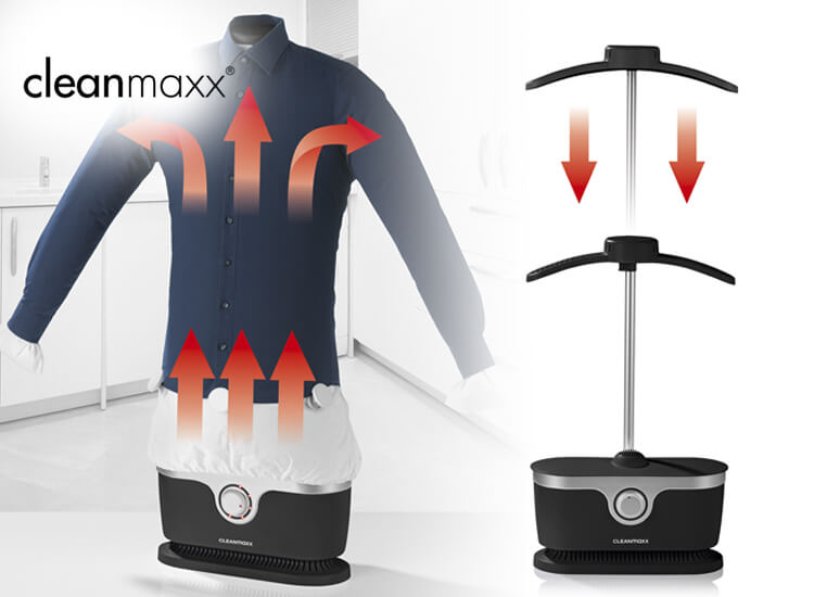 Deal Donkey - Cleanmaxx Automatische Strijkmachine - Zwart - Strijkt En Droogt Al Je Textiel Deal Donkey - Cleanmaxx Automatische Strijkmachine - Zwart - Strijkt En Droogt Al Je Textiel