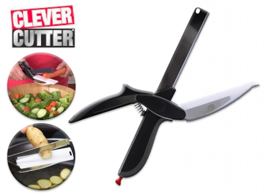 Deal Donkey - Clever Cutter 2-In-1 Mes - Snijd Alles In Paar Seconden Deal Donkey - Clever Cutter 2-In-1 Mes - Snijd Alles In Paar Seconden