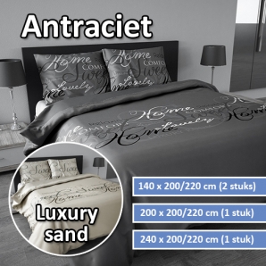 Deal Donkey - Dekbedvertrek In Antraciet Of Luxury Sand Deal Donkey - Dekbedvertrek In Antraciet Of Luxury Sand