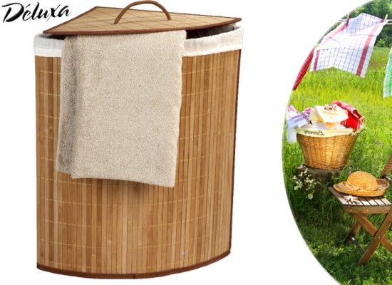 Deal Donkey - Deluxa - Wasmand Van Natuurlijk Bamboe Met Deksel Deal Donkey - Deluxa - Wasmand Van Natuurlijk Bamboe Met Deksel