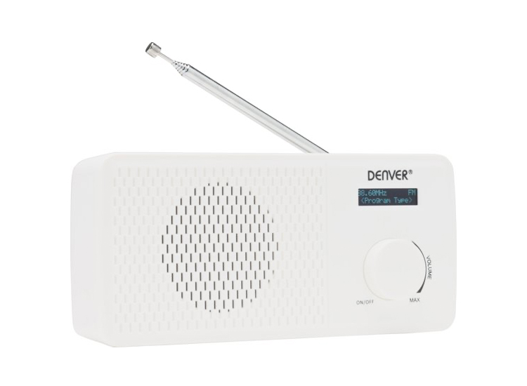 Deal Donkey - Denver Dab-41 Draagbare Radio - Wit Deal Donkey - Denver Dab-41 Draagbare Radio - Wit