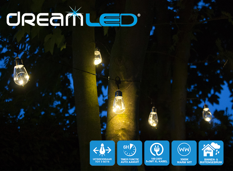 Deal Donkey - Dreamled Vintage Verlichting - 5 Meter Met 10 Ledlampen Deal Donkey - Dreamled Vintage Verlichting - 5 Meter Met 10 Ledlampen