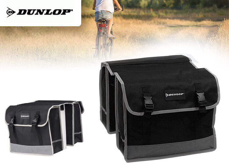 Deal Donkey - Dunlop - Zwarte Dubbele Fietstas 26 L - Waterdicht Deal Donkey - Dunlop - Zwarte Dubbele Fietstas 26 L - Waterdicht