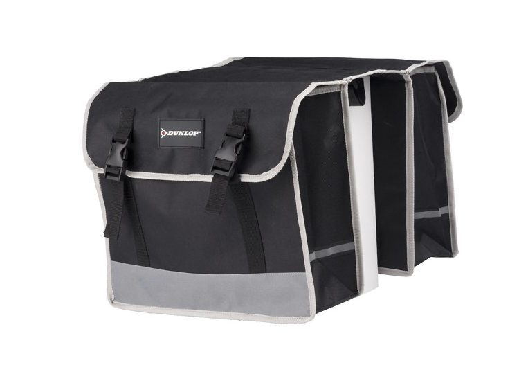 Deal Donkey - Dunlop - Zwarte Dubbele Fietstas 26 L - Waterdicht