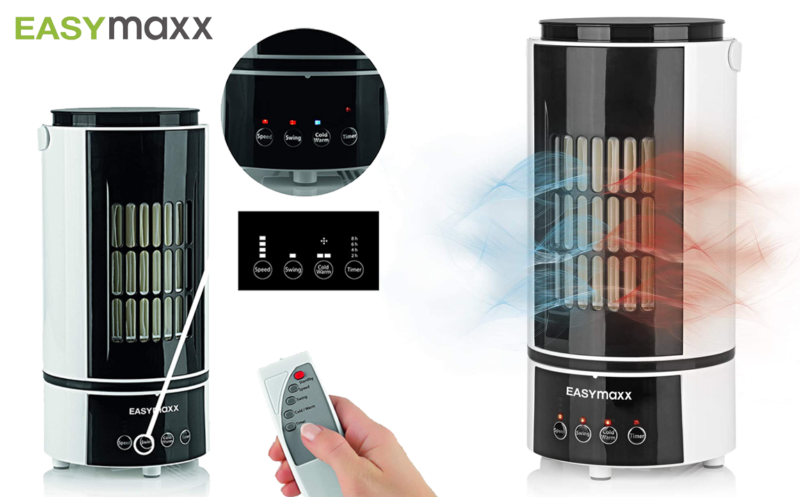 Deal Donkey - Easymaxx Compacte 2-In-1 Ventilator Voor Verkoeling En Verwarming Deal Donkey - Easymaxx Compacte 2-In-1 Ventilator Voor Verkoeling En Verwarming