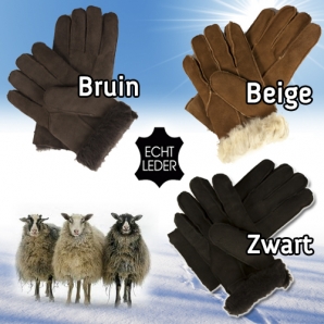 Deal Donkey - Echt Lederen Handschoenen Met Schapenwol Gevoerde Binnenkant