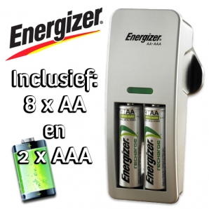 Deal Donkey - Energizer Batterijlader Inclusief 10 Oplaadbare Batterijen Deal Donkey - Energizer Batterijlader Inclusief 10 Oplaadbare Batterijen