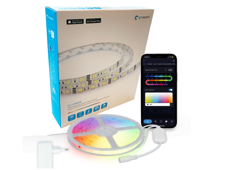 Deal Donkey - Etiger Slimme Led Strip Rgb - Ip65 - 5 Meter Deal Donkey - Etiger Slimme Led Strip Rgb - Ip65 - 5 Meter