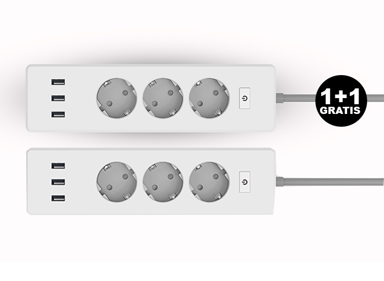 Deal Donkey - Etiger Slimme Stekkerdoos 3V + 3Xusb - 1+1 Gratis Deal Donkey - Etiger Slimme Stekkerdoos 3V + 3Xusb - 1+1 Gratis