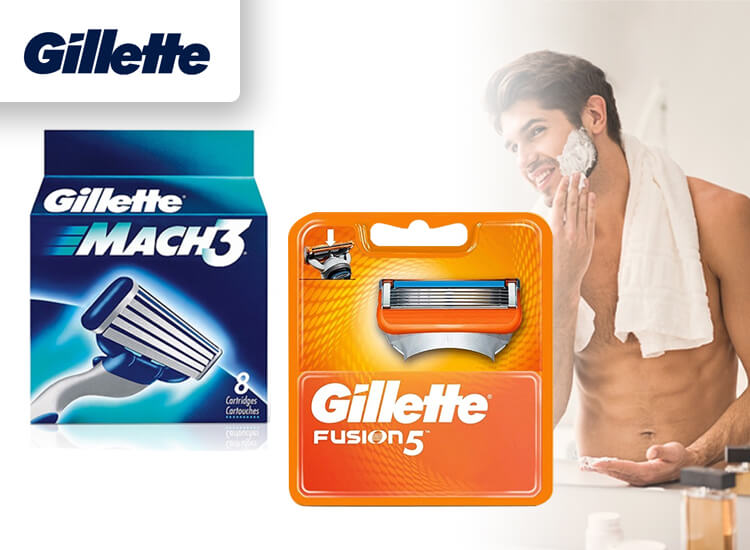 Deal Donkey - Gillette Scheermesjes - Fusion Of Mach 3 - 8-Pack