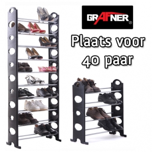 Deal Donkey - Grafner Schoenenrek Voor Maximaal 40 Paar Schoenen Deal Donkey - Grafner Schoenenrek Voor Maximaal 40 Paar Schoenen