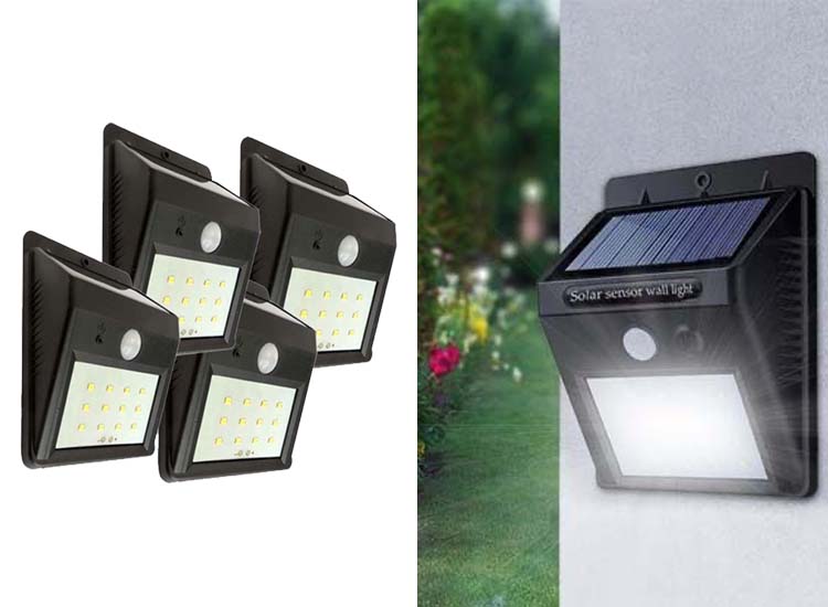 Deal Donkey - Grundig Solar Wandlamp - Met Sensor - Voor Buiten - 20 Lm - 4 Stuks