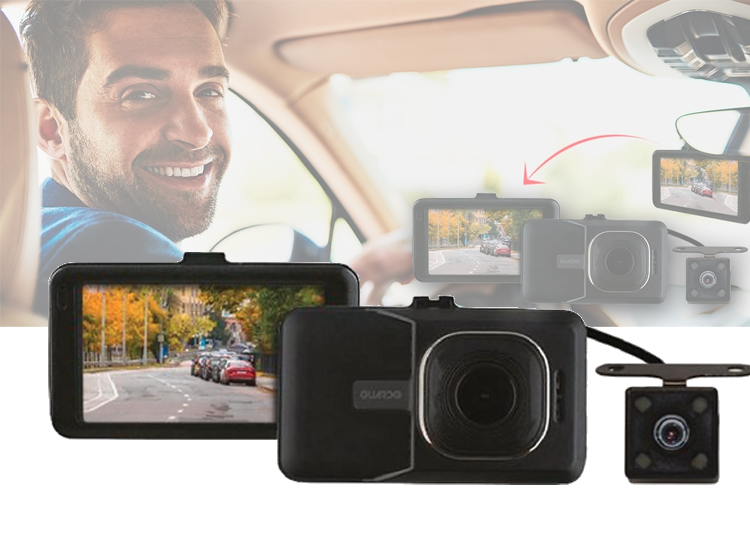 Deal Donkey - Guardo Full Hd Dashcam - Voor-En Achtercamera - 1080P