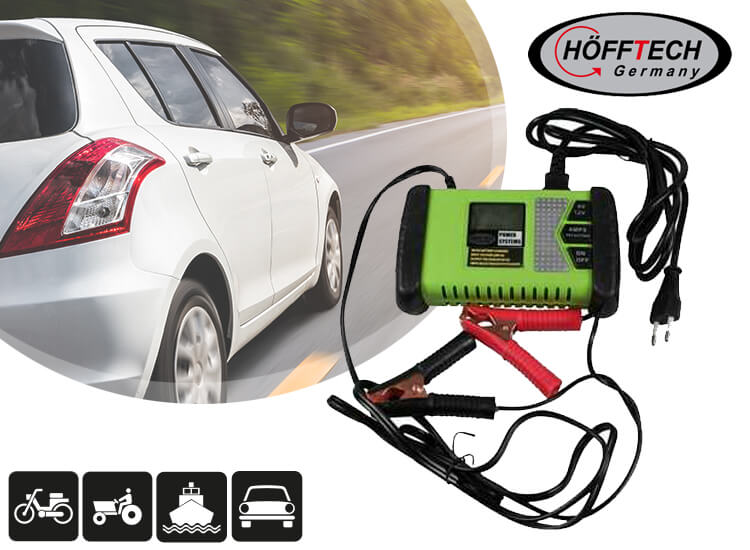 Deal Donkey - Höfftech Acculader 6/12 Volt - Met Lcd-Display Deal Donkey - Höfftech Acculader 6/12 Volt - Met Lcd-Display