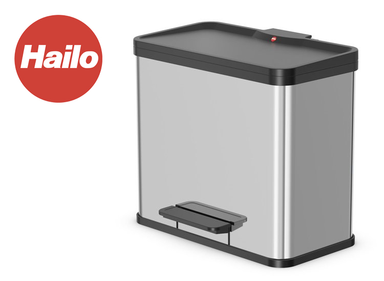 Deal Donkey - Hailo Öko Trio - 27L Plus Afvalemmer -Softclose - Rvs