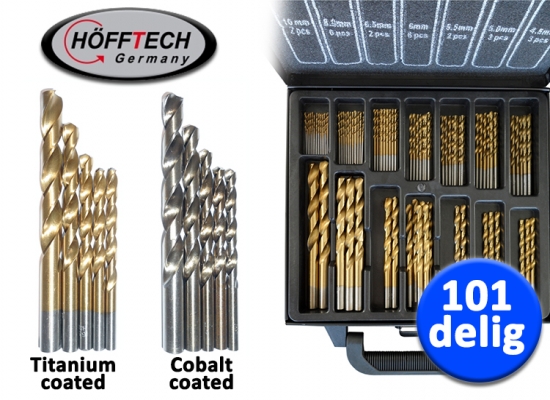 Deal Donkey - Hofftech 101 Delige Borenset (Titanium Of Cobalt Coating)