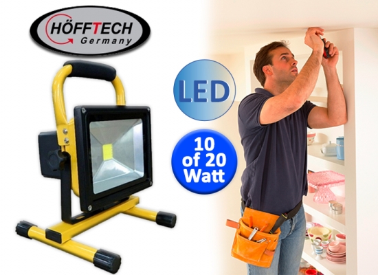 Deal Donkey - Hofftech Oplaadbare Led-Bouwlamp (10W Of 20W) Deal Donkey - Hofftech Oplaadbare Led-Bouwlamp (10W Of 20W)