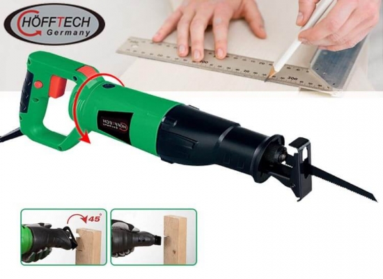 Deal Donkey - Hofftech Reciprozaag 115Mm 710W - Met Draaibaar Handvat Voor Gips, Hout En Metaal