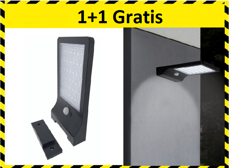 Deal Donkey - Hofftech Solar Led Wandlamp Met Sensor 1+1 Gratis