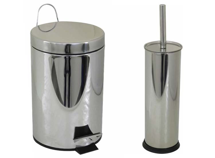 Deal Donkey - Homeline Badkamerset - Pedaalemmer 3L En Toiletborstel - Rvs Deal Donkey - Homeline Badkamerset - Pedaalemmer 3L En Toiletborstel - Rvs