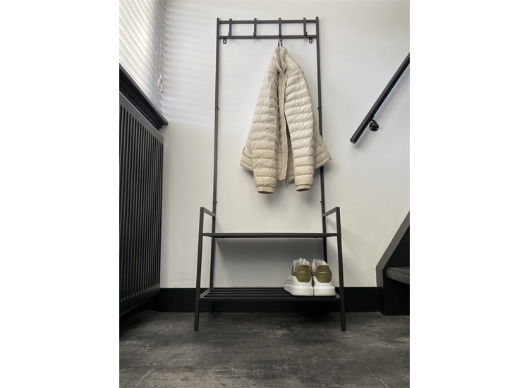 Deal Donkey - Kapstok Met Schoenrek - Garderoberek - Schoenrek - Metalen Frame - Industrieel - Hout - Metaal Deal Donkey - Kapstok Met Schoenrek - Garderoberek - Schoenrek - Metalen Frame - Industrieel - Hout - Metaal