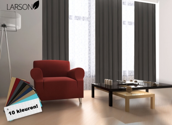 ROOM99 Aura Schuifgordijn - 140x250 Cm, Flessengroen, Met Zilveren Ringen