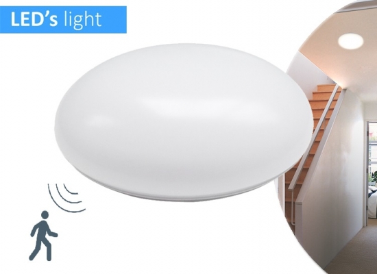 Deal Donkey - Led's Light Glazen Plafondlamp Met Bewegingsmelder